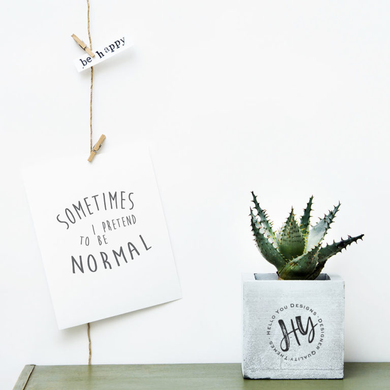 pretend to be normal stock photo