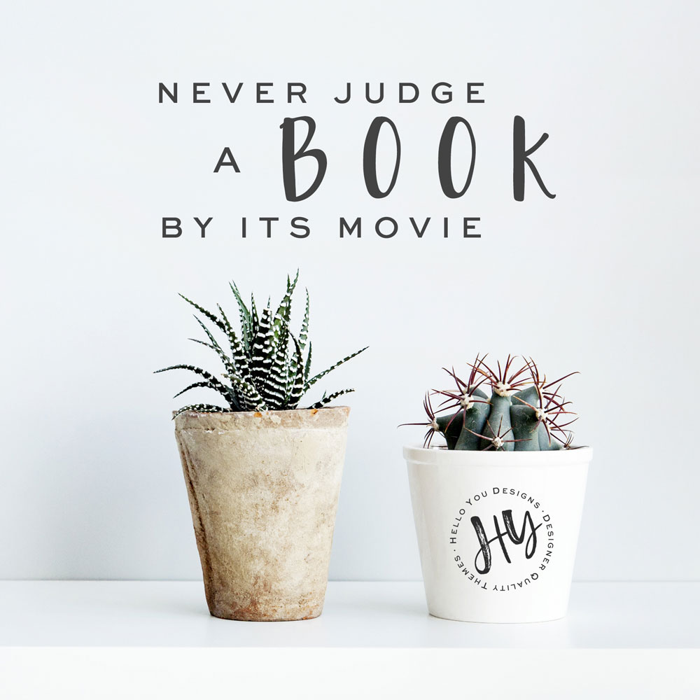 Never judge a book by it's movie stock photo