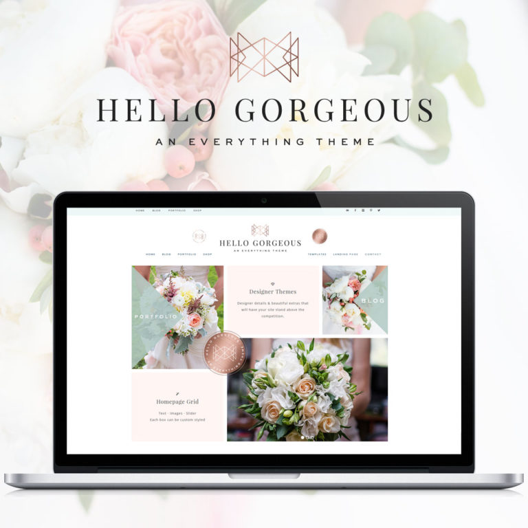 Hello Gorgeous Feminine Wordpress Theme