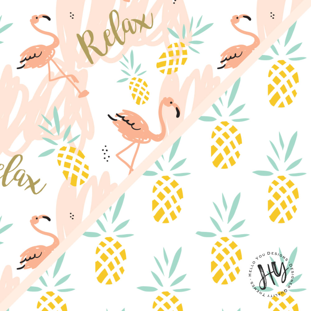 Pineapples & Flamingos Pattern Freebies