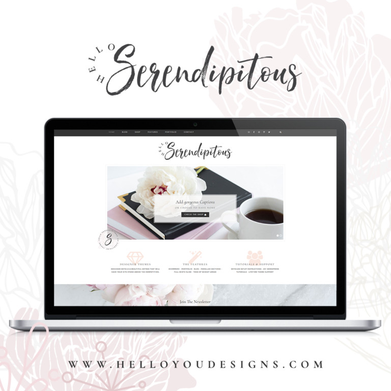 Hello Serendipitous Feminine Wordpress Theme