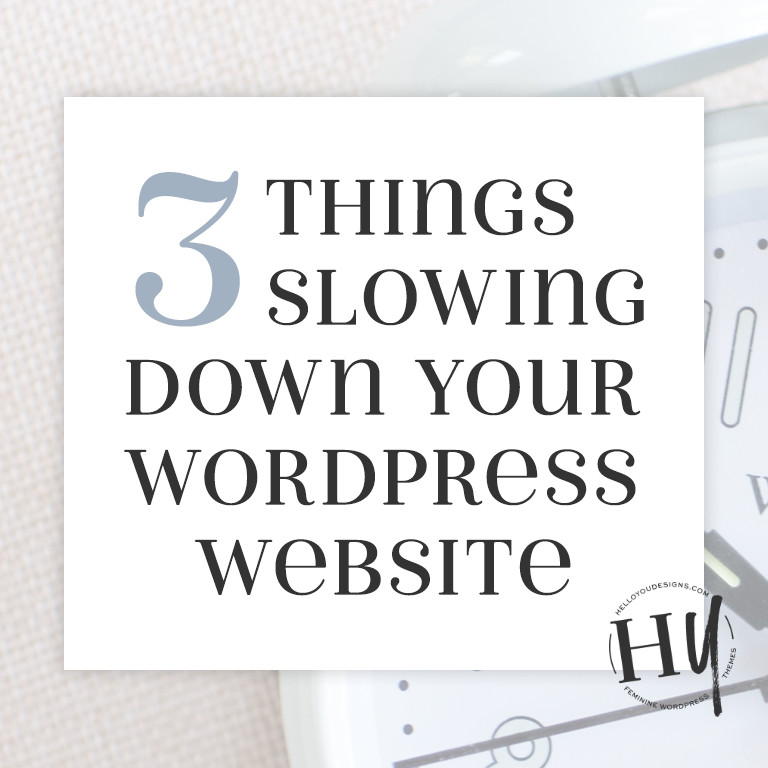 3 things slowing down your wordpress website