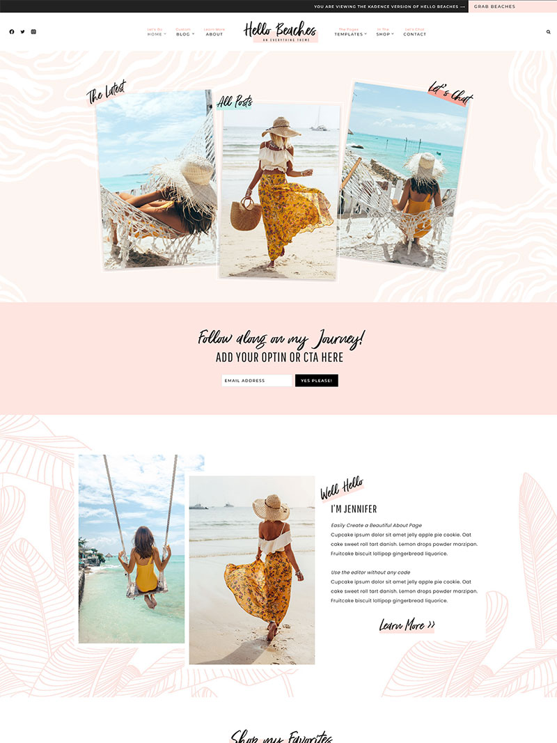 Hello Beaches Theme