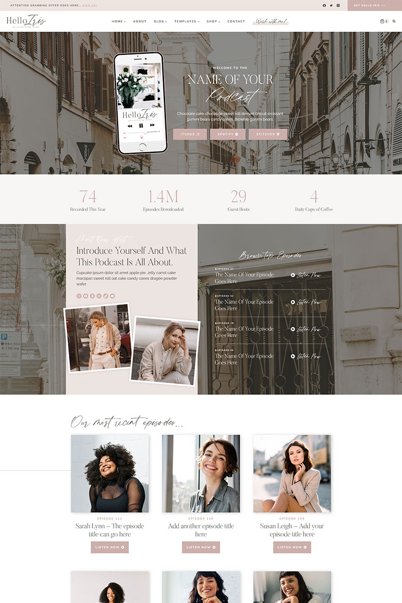 Hello Iris WordPress Theme