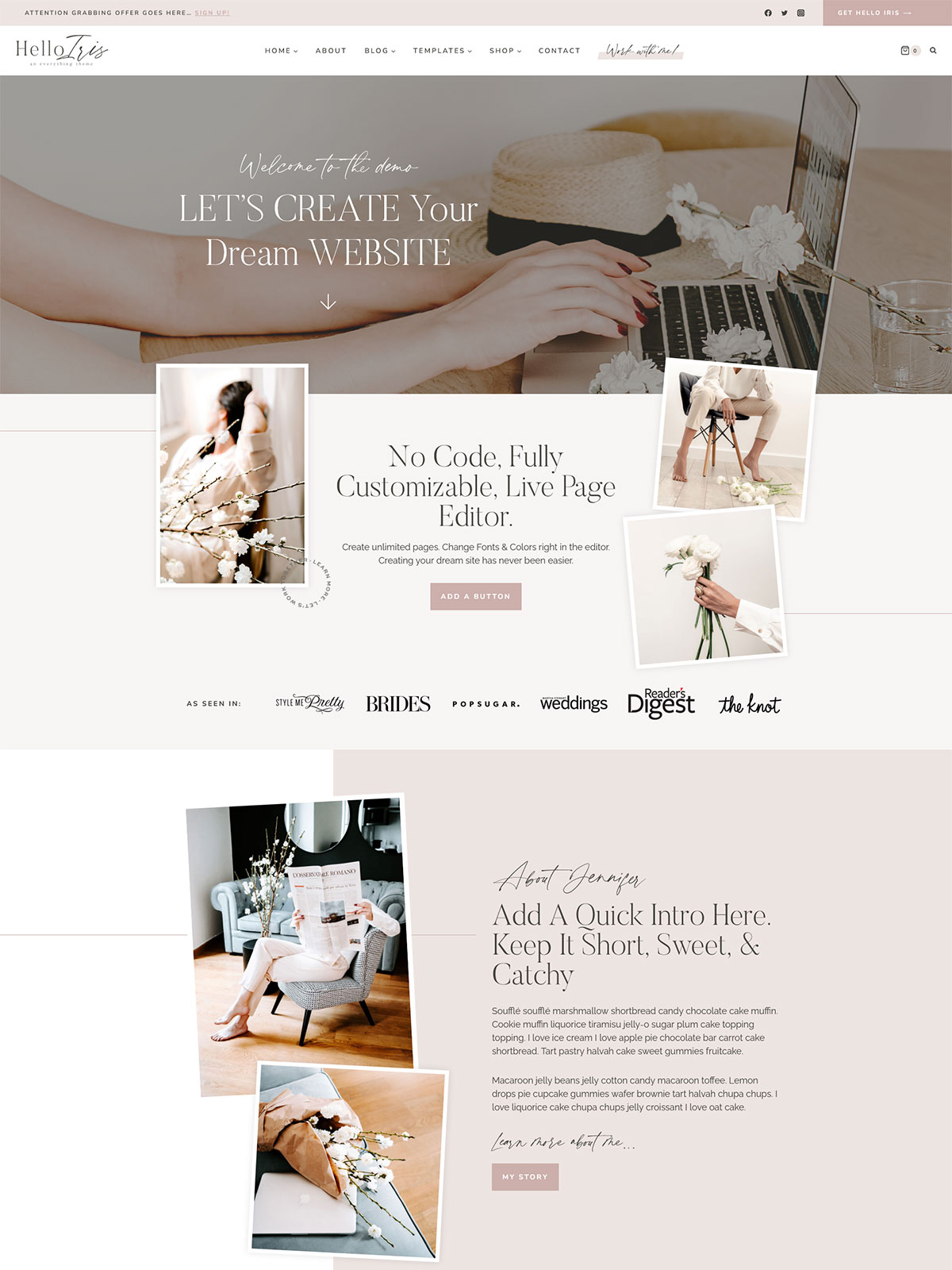 Hello Iris WordPress Theme