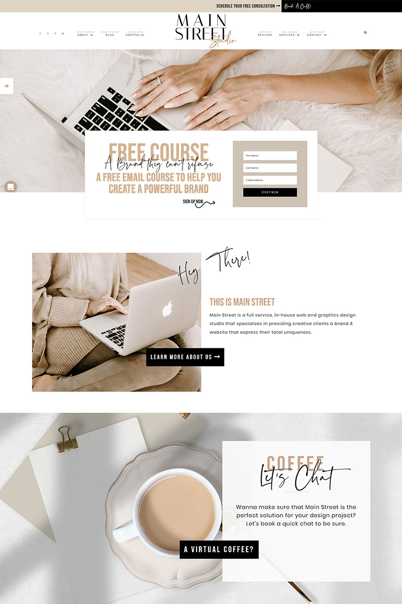 Hello Boho WordPress Theme Example