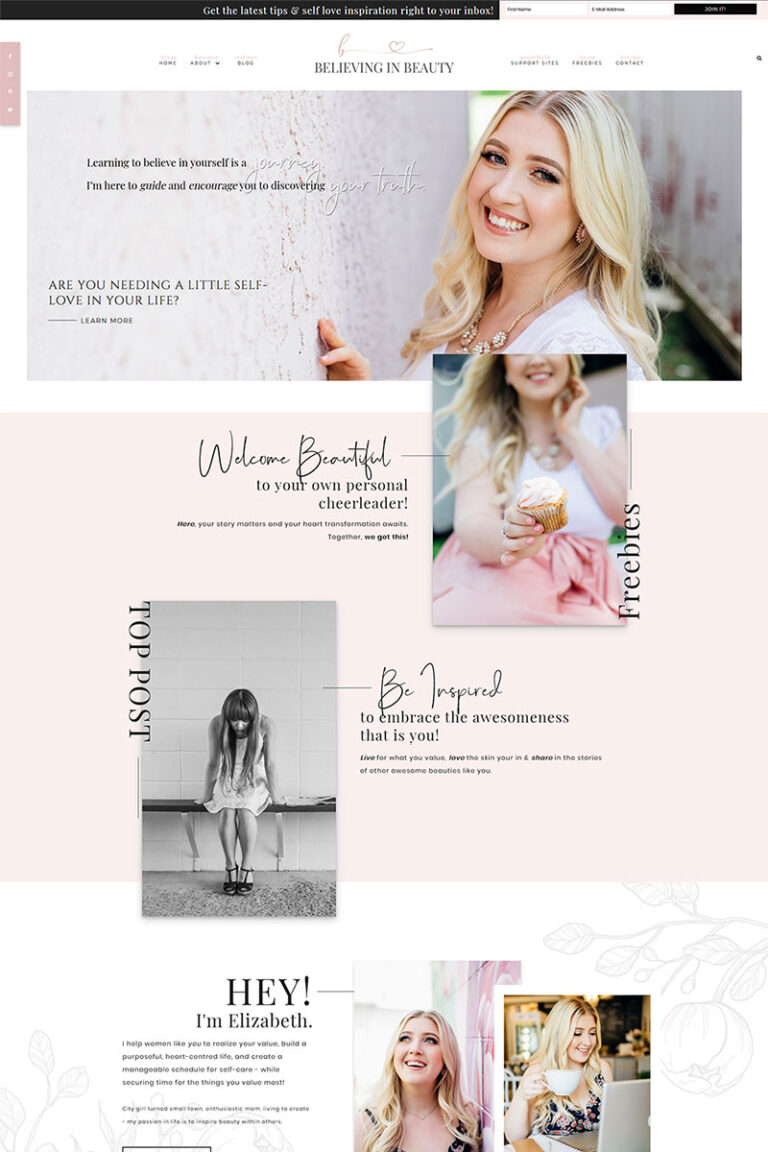 Hello Blush Feminine WordPress Theme