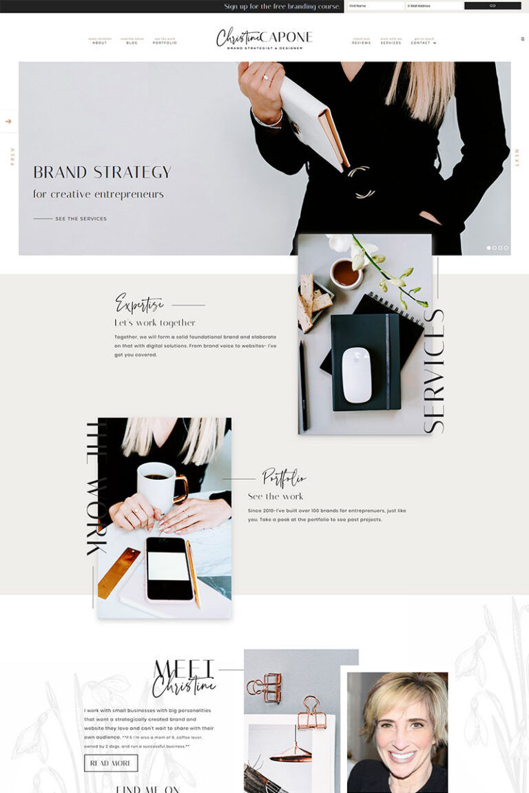 Hello Blush Feminine WordPress Theme