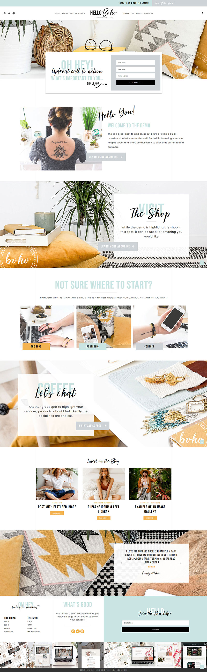 Hello Boho WordPress theme