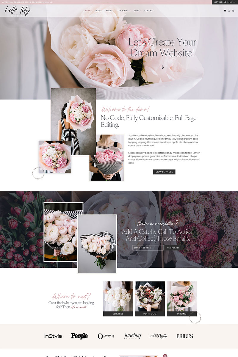 Hello Lily WordPress Theme Florist