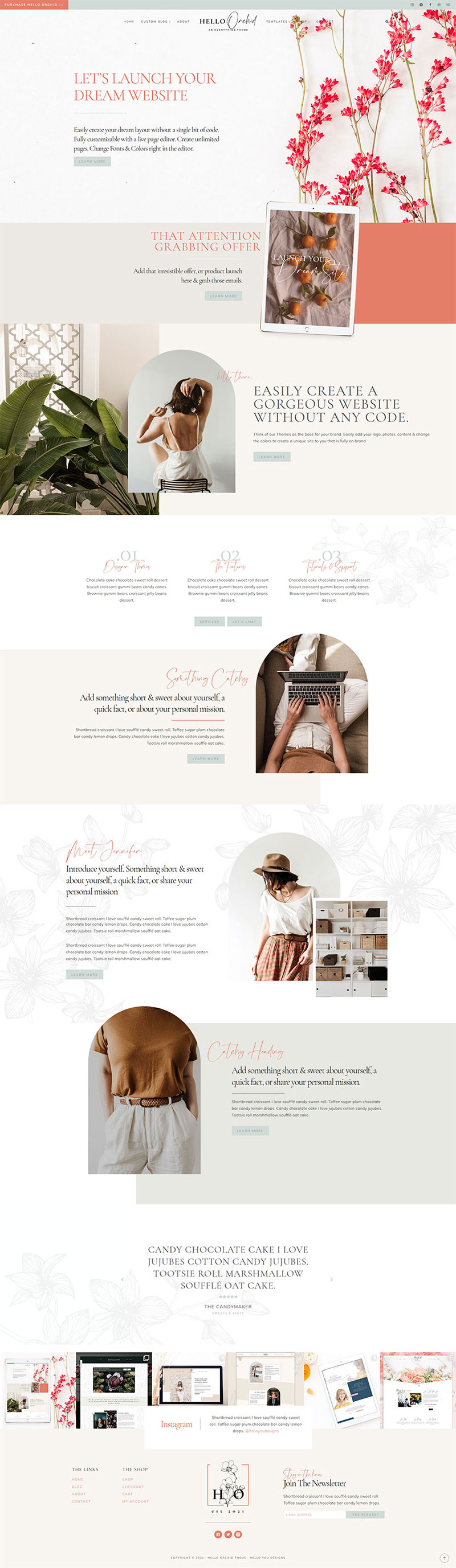 Hello orchid wordpress theme