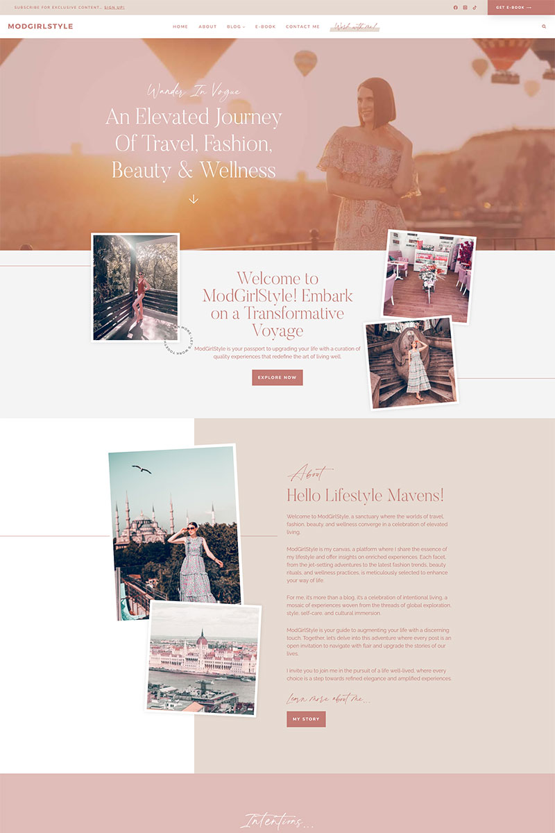 Hello Iris WordPress Theme Lifestyle Blogger Template