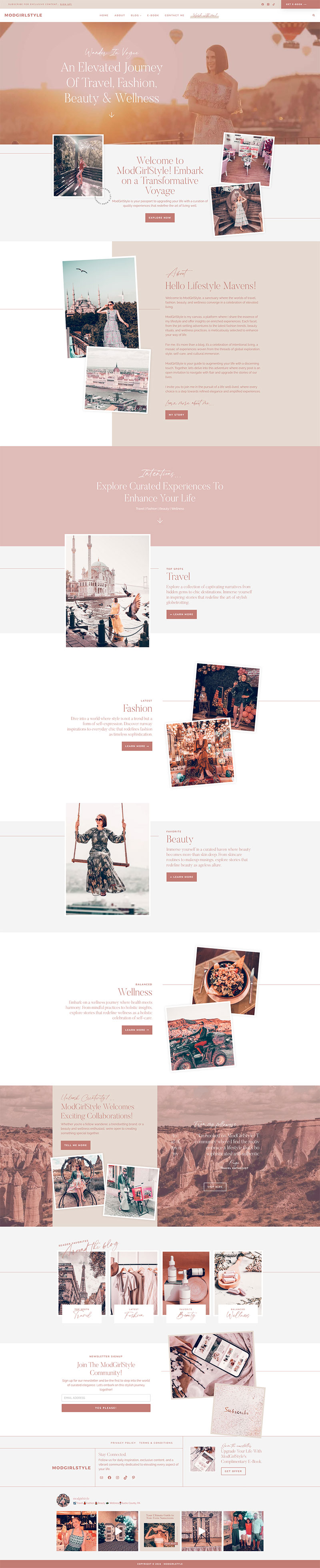 Hello Iris WordPress Theme Lifestyle Blogger Template