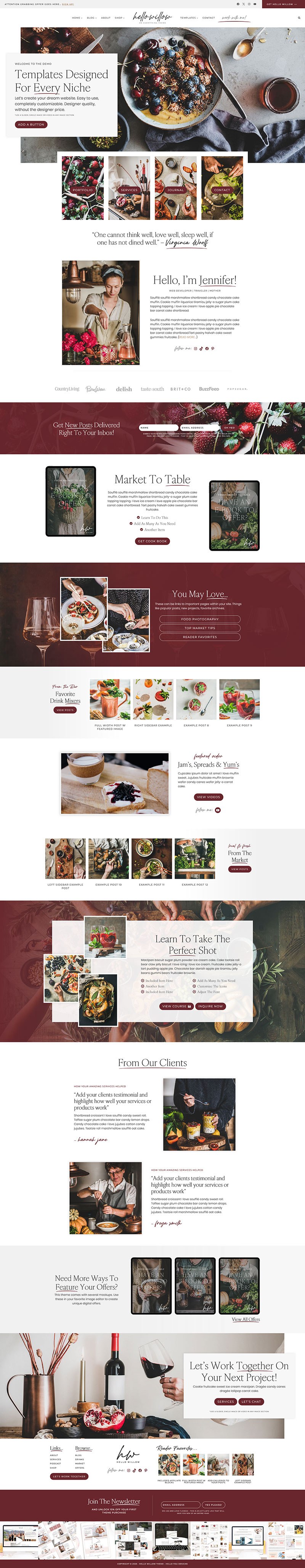 Hello Willow Theme WordPress Kadence Feminine