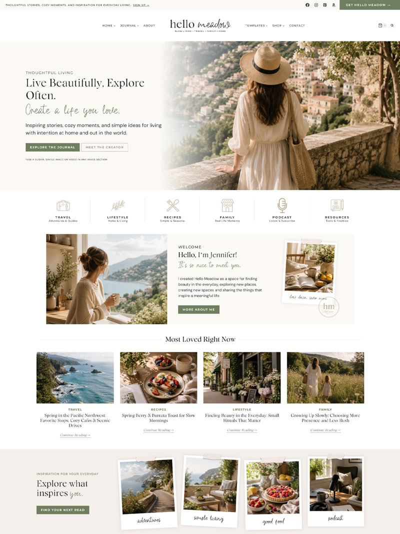 Hello Meadow Theme