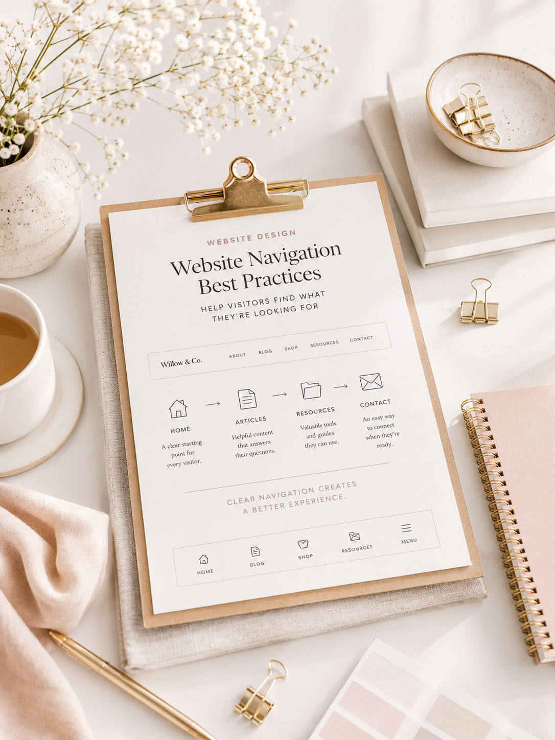 Website navigation checklist for improving user experience