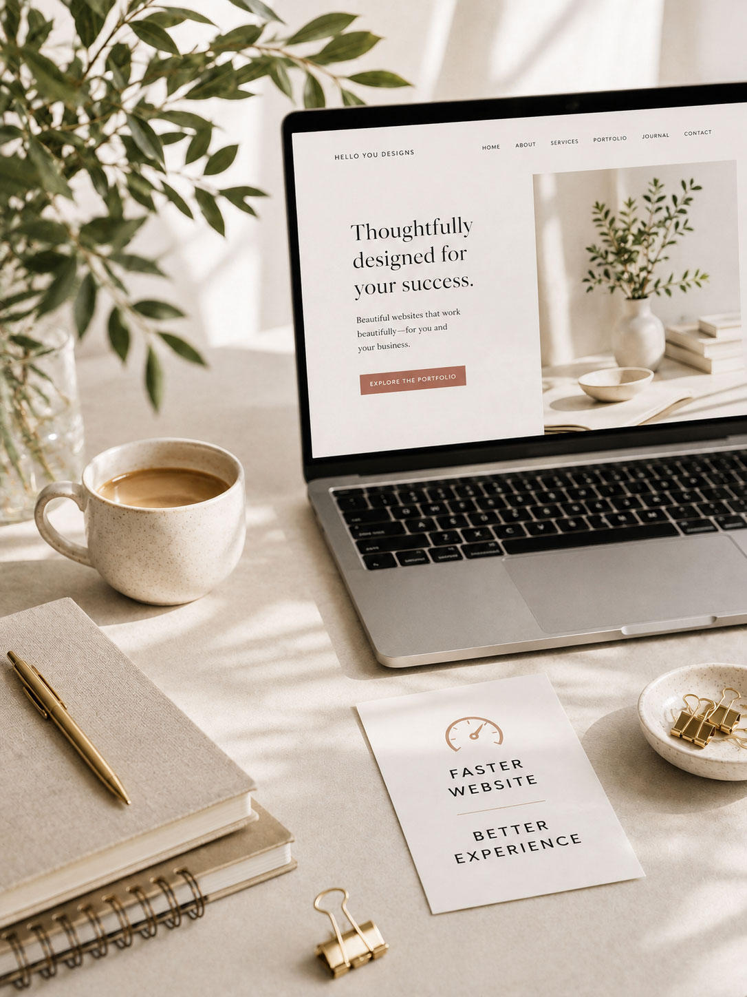 WordPress website on a laptop representing website speed and performance optimization